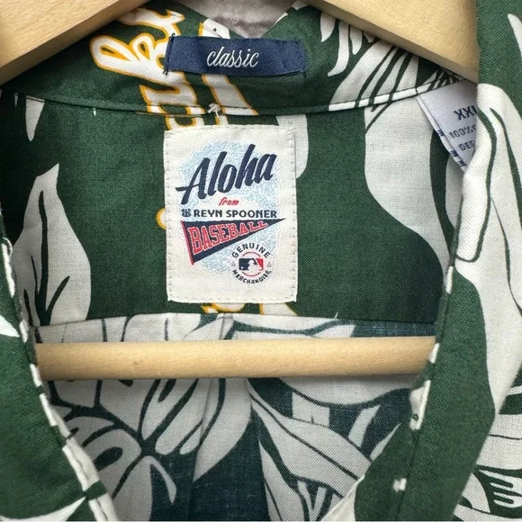 Reyn Spooner Oakland Athletics Aloha Button-Down Shirt SZ XXL MLB
